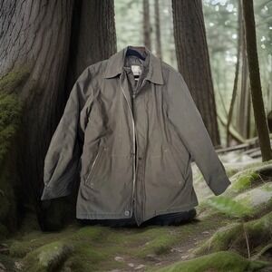 RFT Rainforest Jacket Mens Large Full Zip Size Large Brown  Denim Zip Pockets